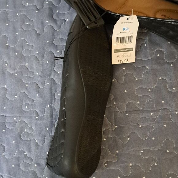 Time and Tru black memory foam quilted ballett flats size 9.5 NWT - Picture 5 of 5